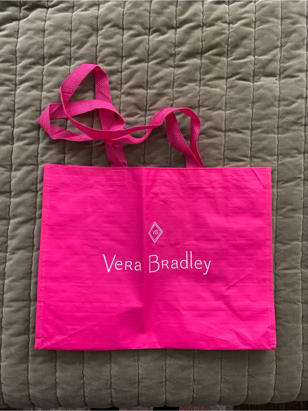 Vera Bradley Hot Pink Tote Bag - Medium-sized Reusable Shopping Bag